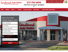 Tablet Screenshot of landmarkautooutlet.com